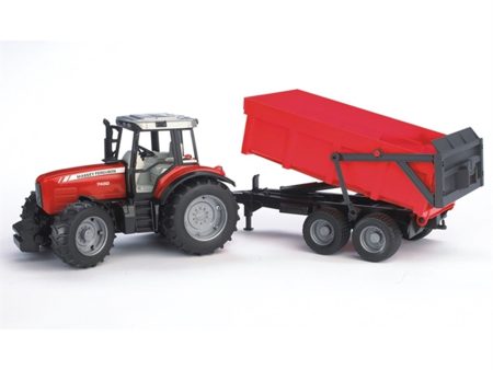 Bruder Massey Ferguson 7480 Traktor m. Tipvogn Supply