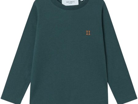 Les Deux Kids Pine Green Orange Nørregaard Bluse For Cheap