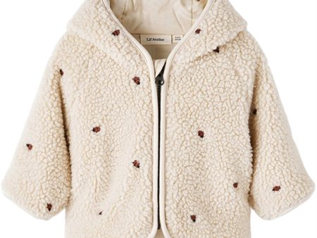 Lil Atelier Fog Nalo Loose Sherpa Jakke Online now