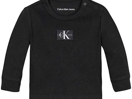 Calvin Klein Monogram Rib Bluse Ck Black Online Hot Sale