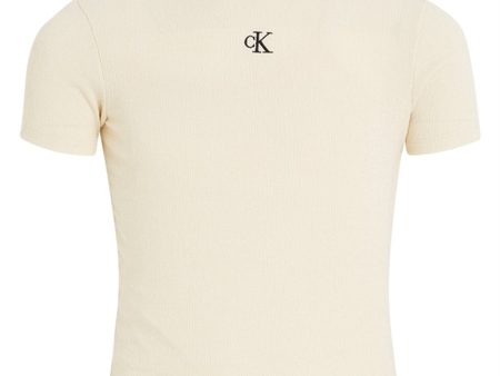 Calvin Klein Light Crinkle T-Shirt Whitecap Gray Online Sale